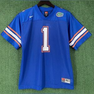 Nike Royal Blue Jersey with Orange Stripes